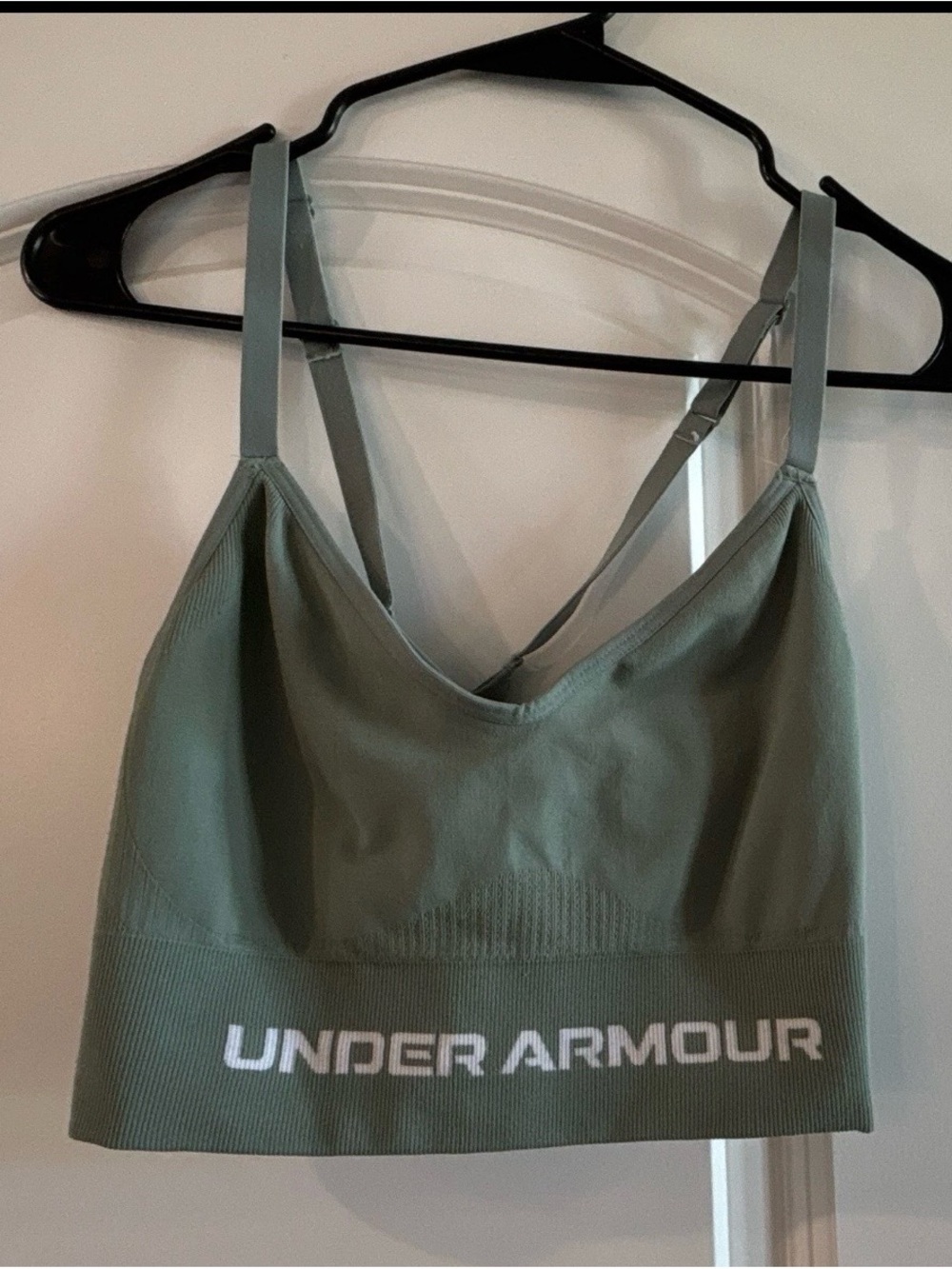 Under Armour Olive Green Seamless Light Support Sports Bra
